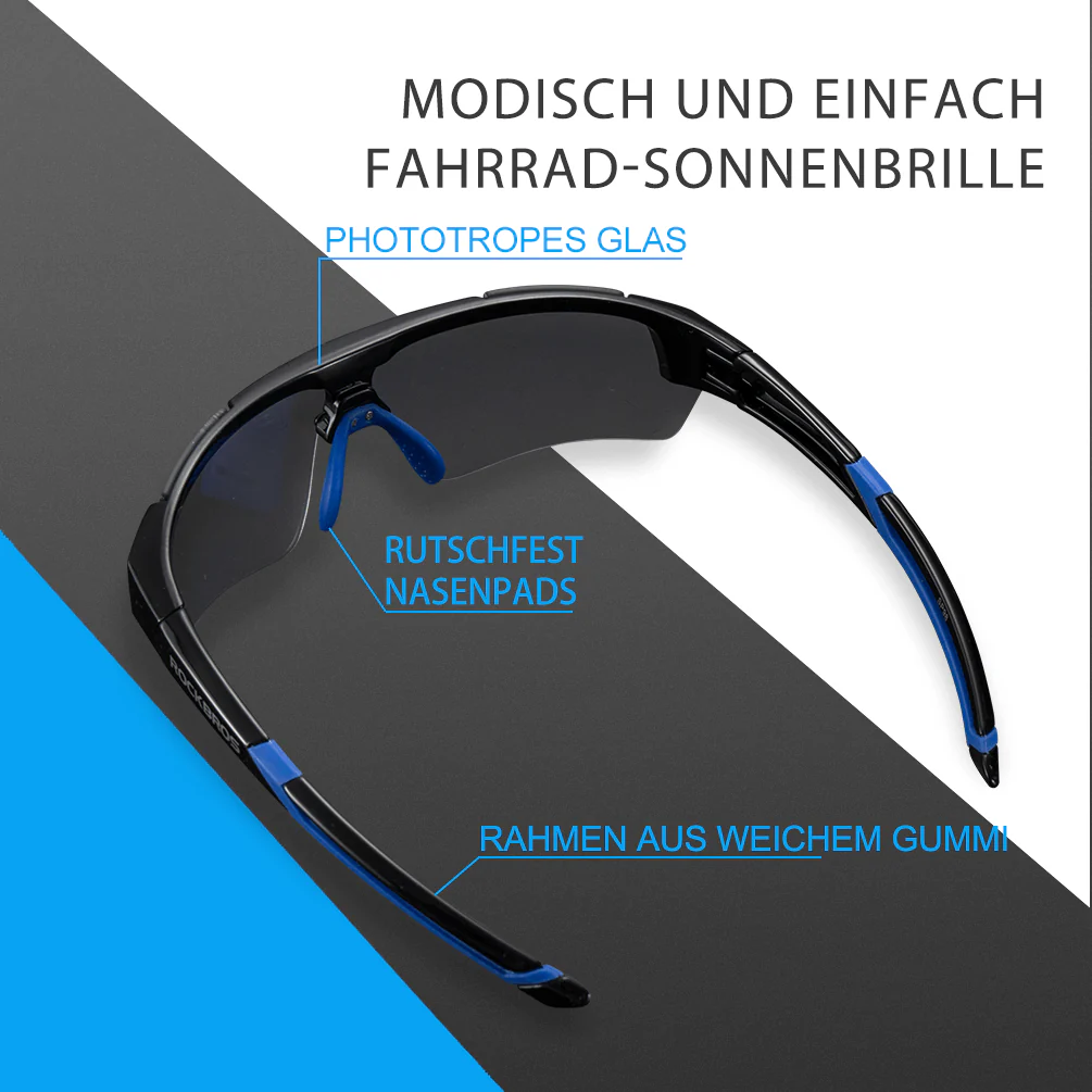 ROCKBROS Radbrille Sonnenbrille Halbrahmen Photochromatische Brille - Image 14