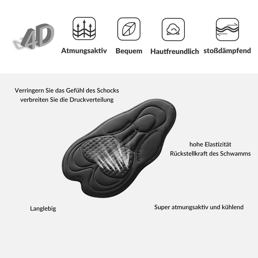 ROCKBROS Radhose Herren Kurz atmungsaktiv Anti-Stoß Fahrradhose - Image 4