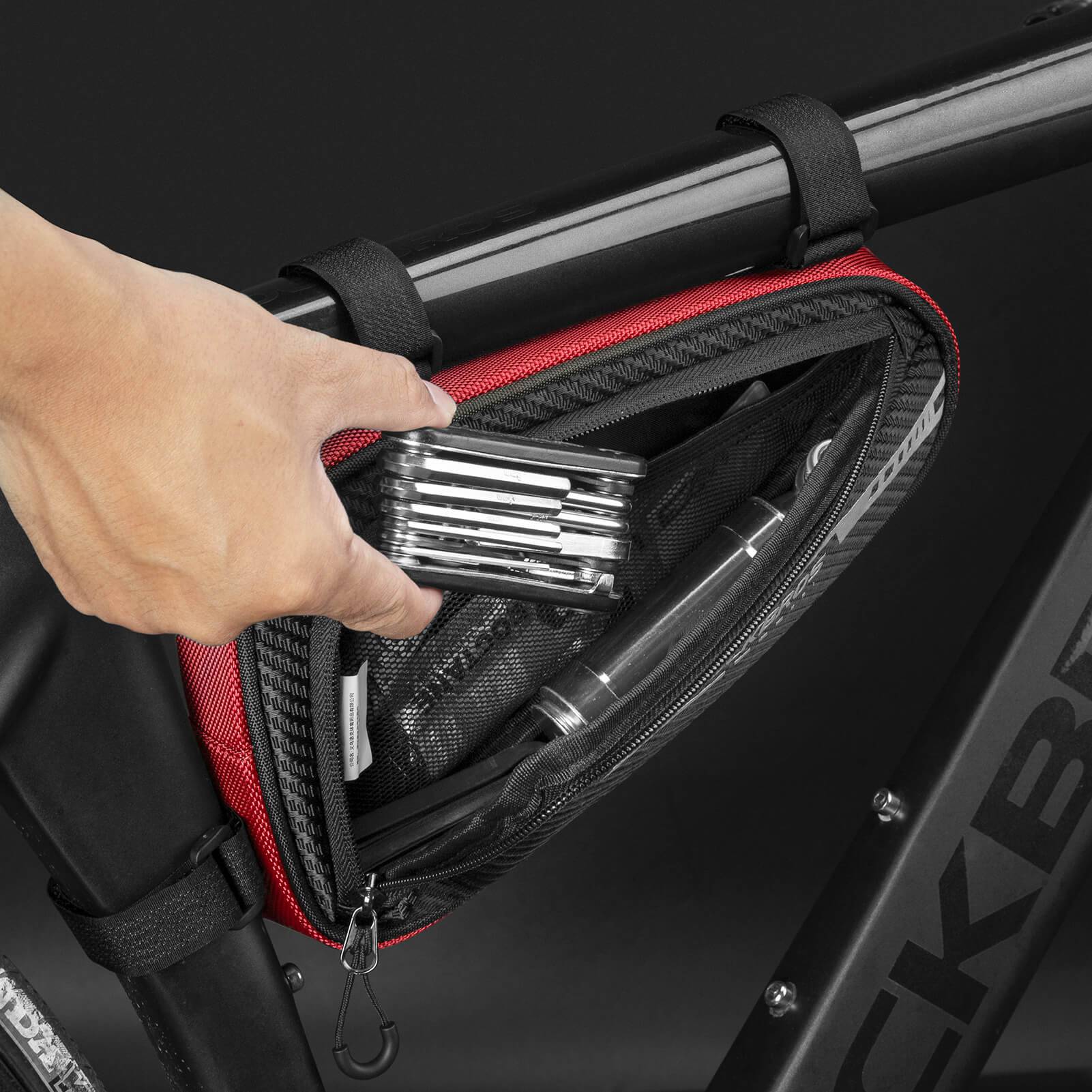 ROCKBROS Rahmentasche wasserdicht Dreieckstasche für MTB & Rennräder 1,2L - Image 12