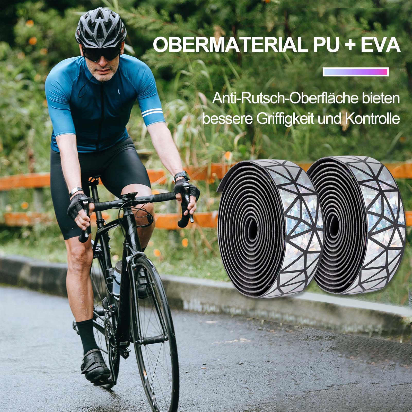 ROCKBROS rutschfest Fahrrad Lenkerband für MTB Rennrad 2 Rollen - Image 18