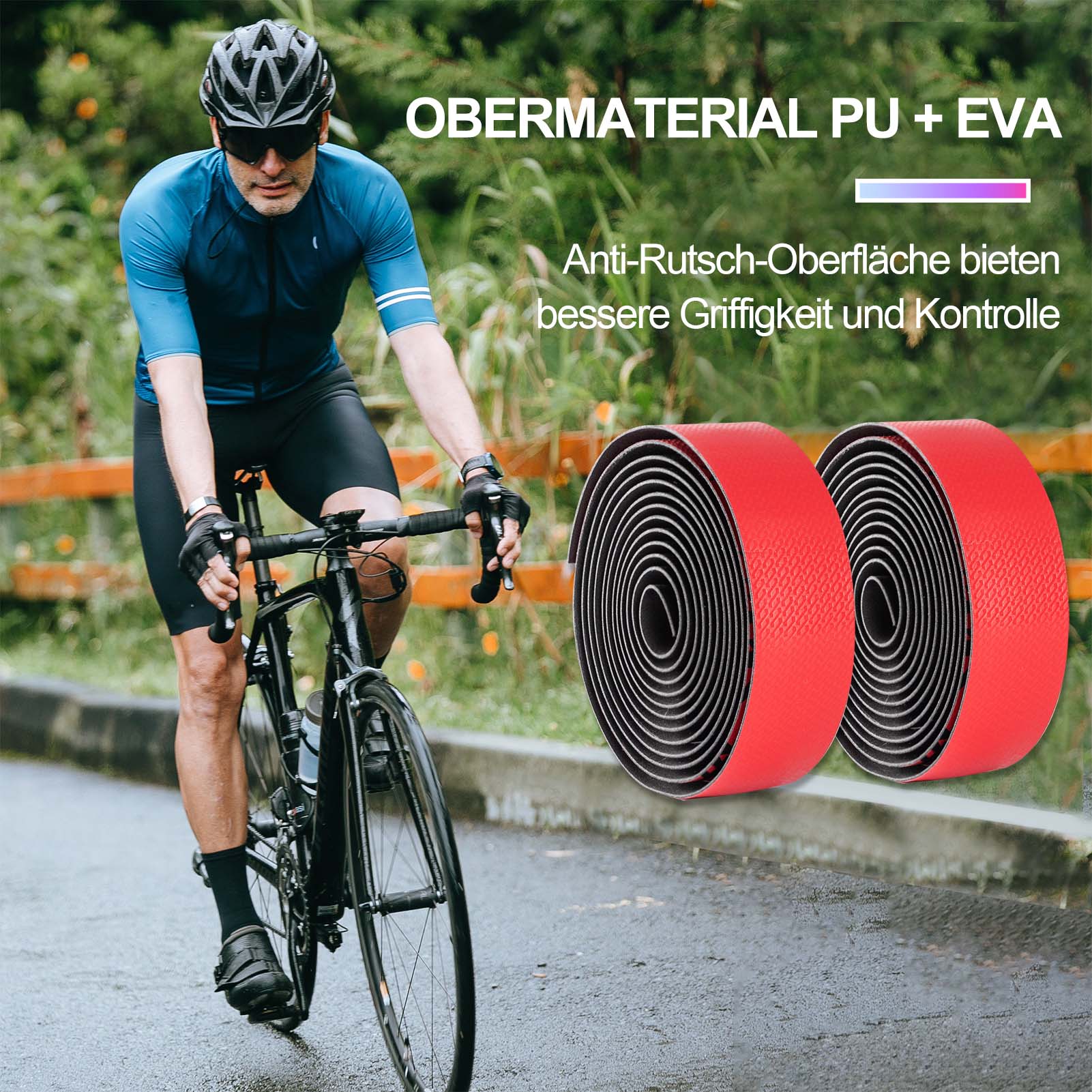 ROCKBROS rutschfest Fahrrad Lenkerband für MTB Rennrad 2 Rollen - Image 19