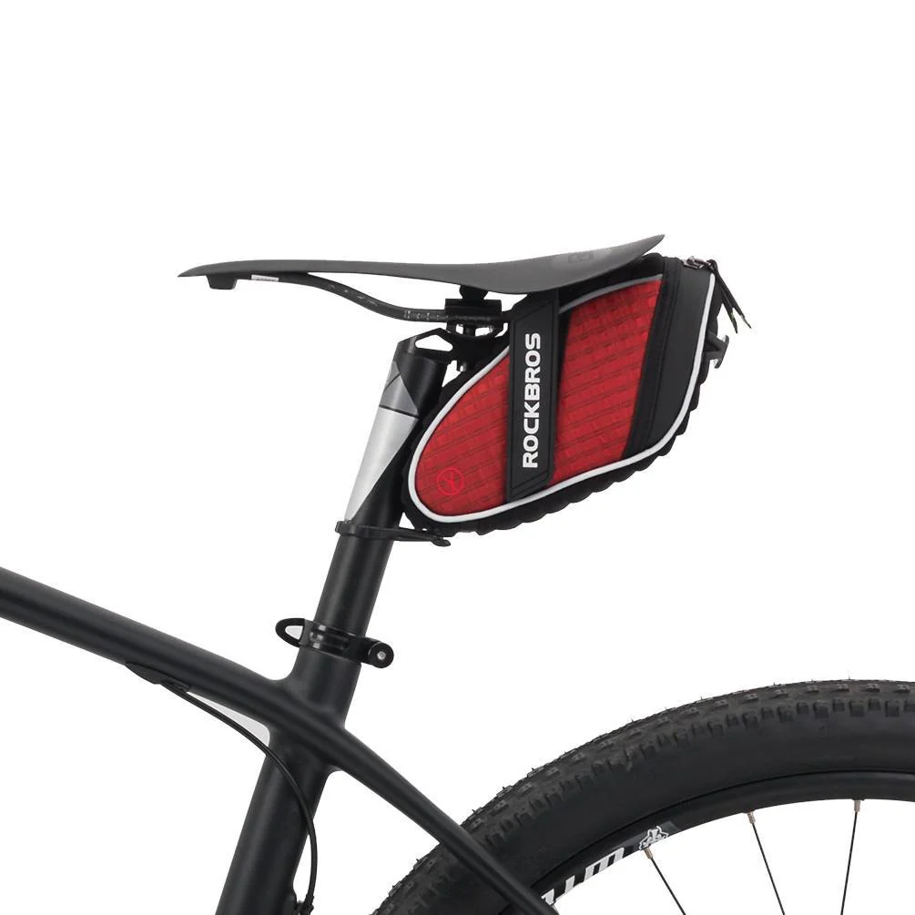 ROCKBROS Satteltaschen Fahrradsitz Taschen mit Rücklichthalter 1L - Image 14