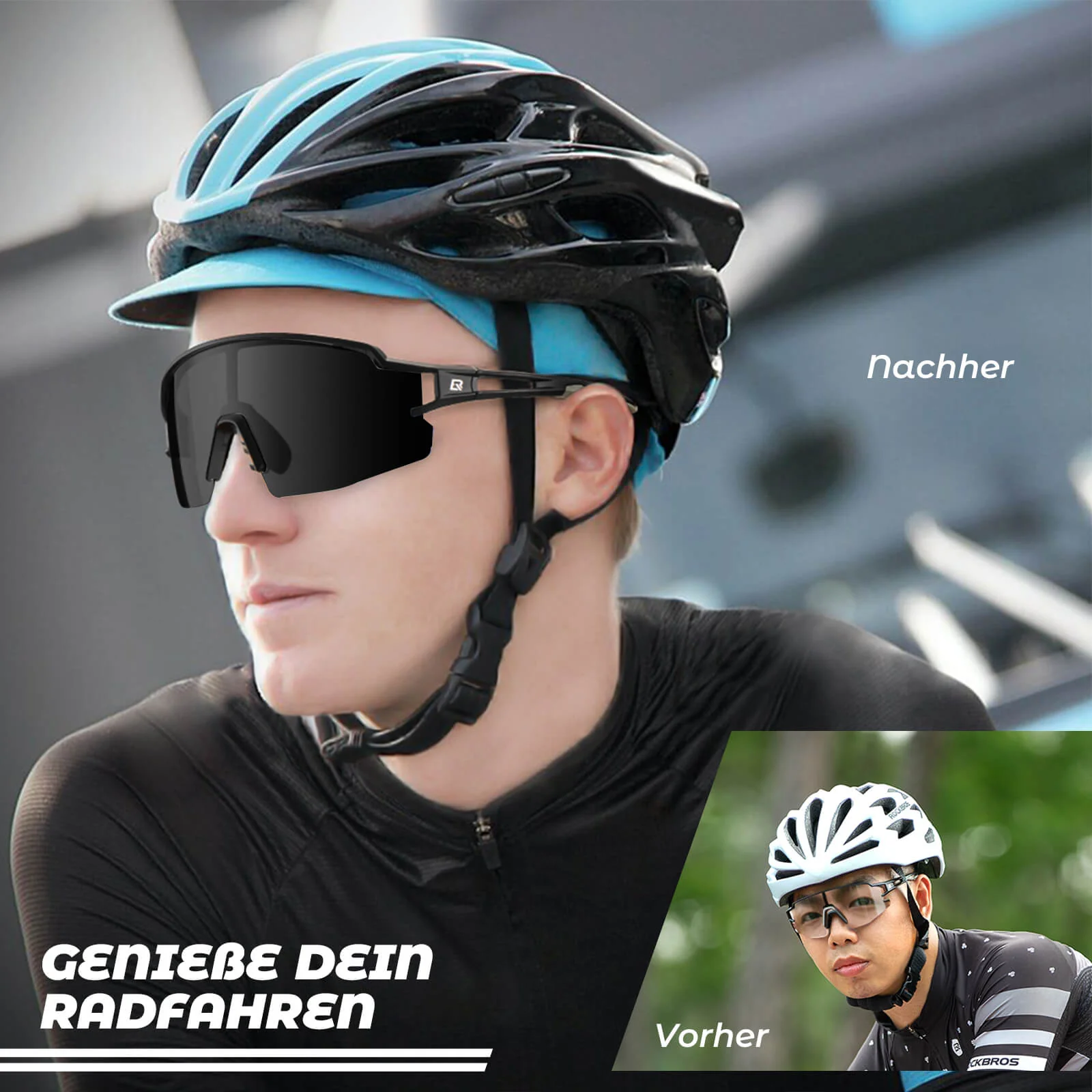 ROCKBROS Sonnenbrille für Männer & Frauen UV-Schutz Fahrradbrille - Image 6