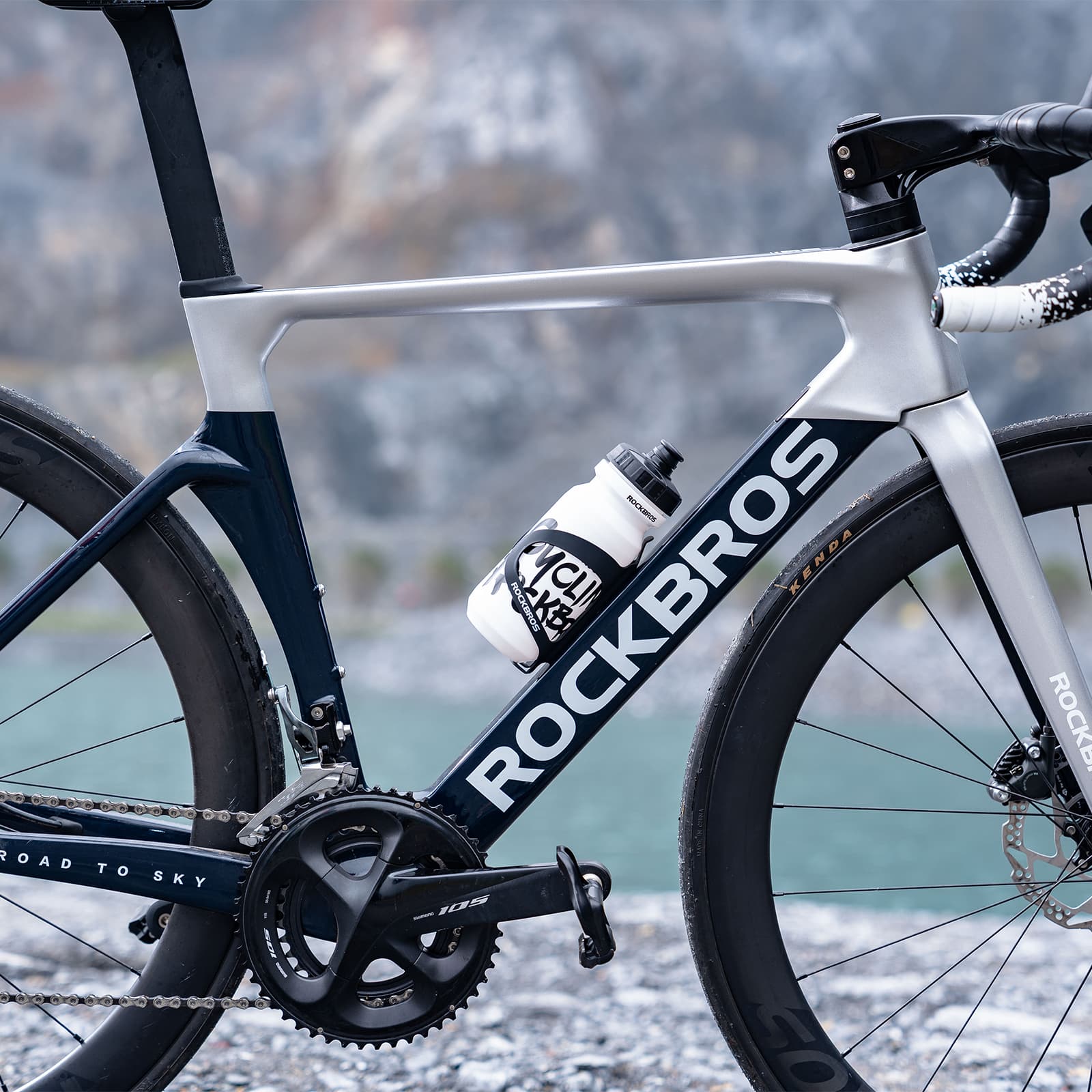 ROCKBROS Sport Trinkflasche 600 ml aus PP5 mit Staubschutzhülle geliefert - Image 3