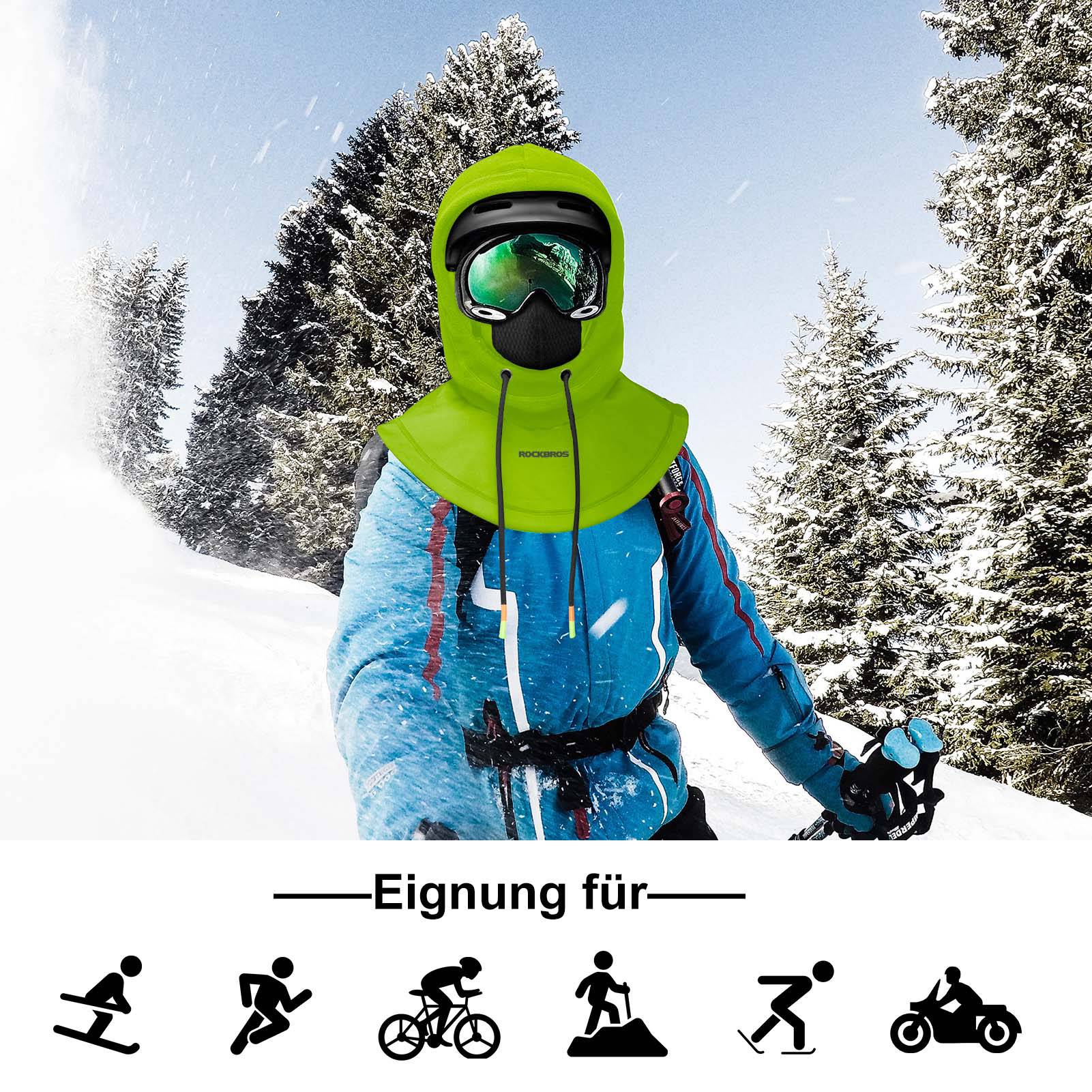 ROCKBROS Sturmhaube Winddicht Fahrrad Full Face Gesichtshaube für Radfahren Skifahren - Image 15