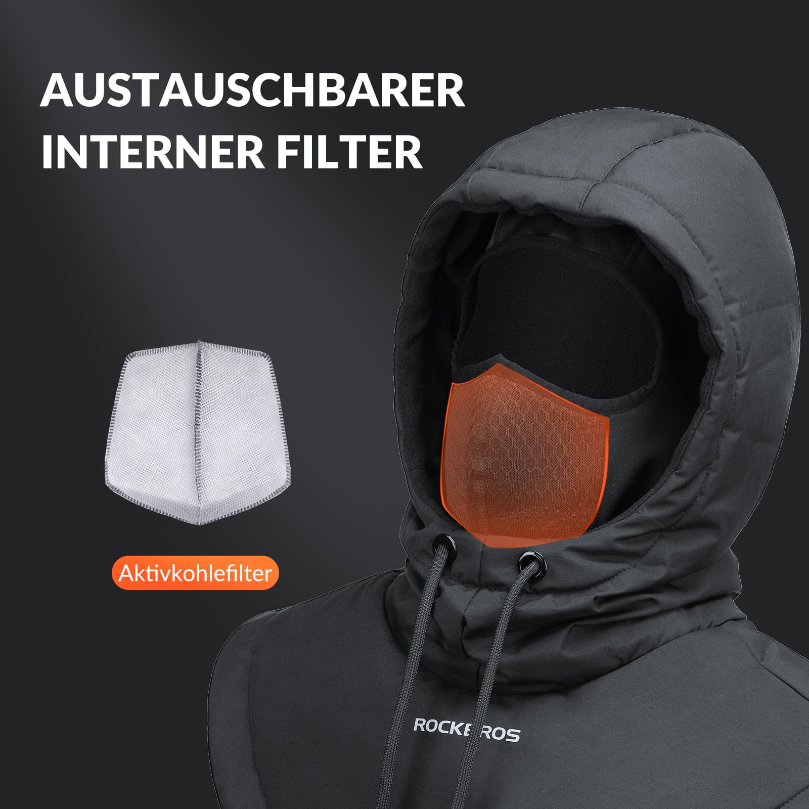 ROCKBROS Sturmhaube Winddicht Fahrrad Full Face Gesichtshaube für Radfahren Skifahren - Image 26