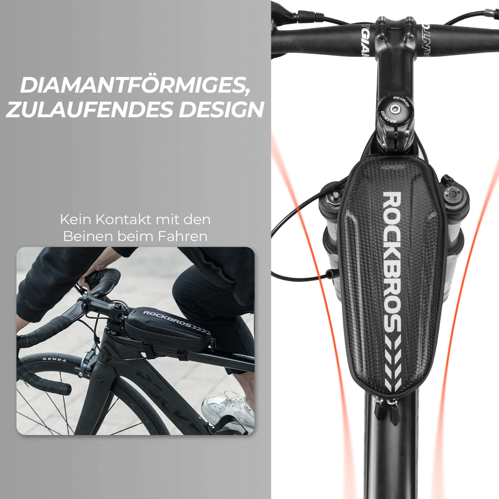ROCKBROS Wasserdicht Oberrohrtasche Satteltasche 1L/1,5L Schwarz - Image 6