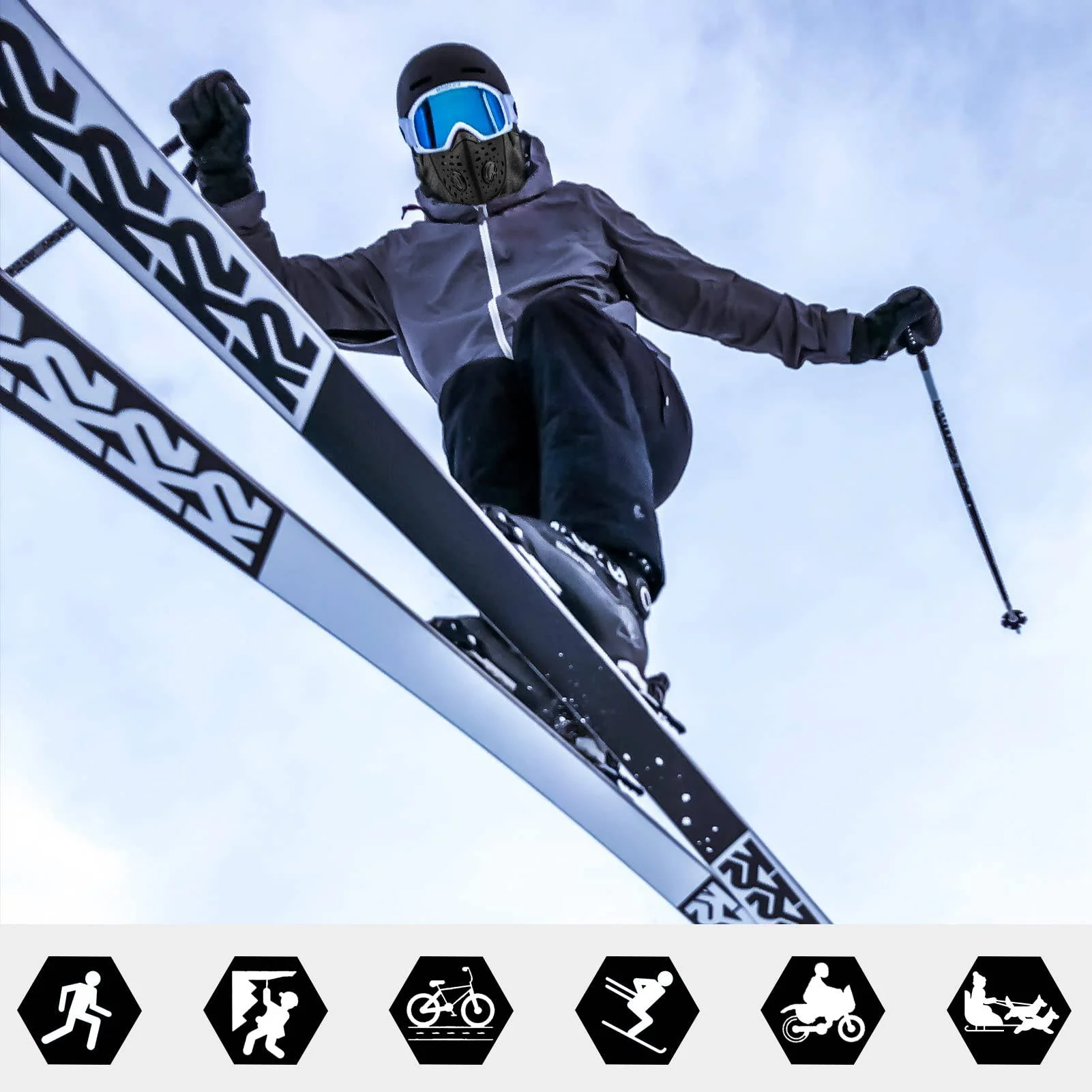 ROCKBROS Winddicht & Staubdicht Sturmhaube Balaclava Winter Halswärmer - Image 7