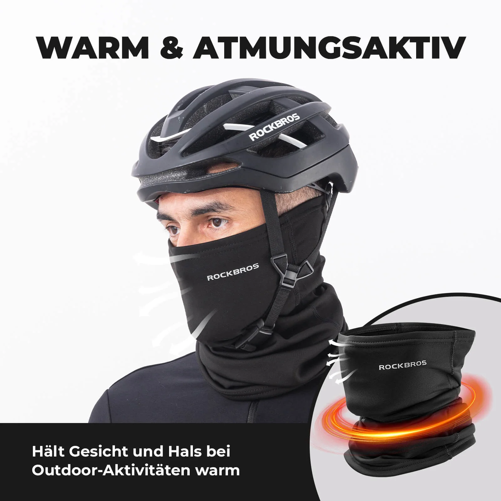 ROCKBROS Winter Halbe Balaclavas Multifunktion Atmungsaktiv Gesichtsbedeckung - Image 5