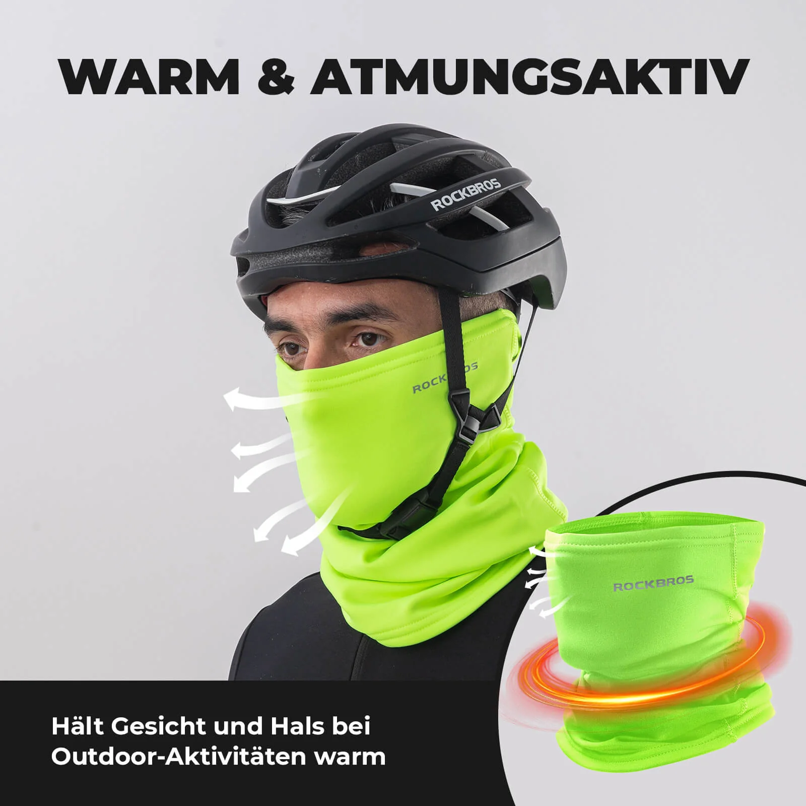 ROCKBROS Winter Halbe Balaclavas Multifunktion Atmungsaktiv Gesichtsbedeckung - Image 8