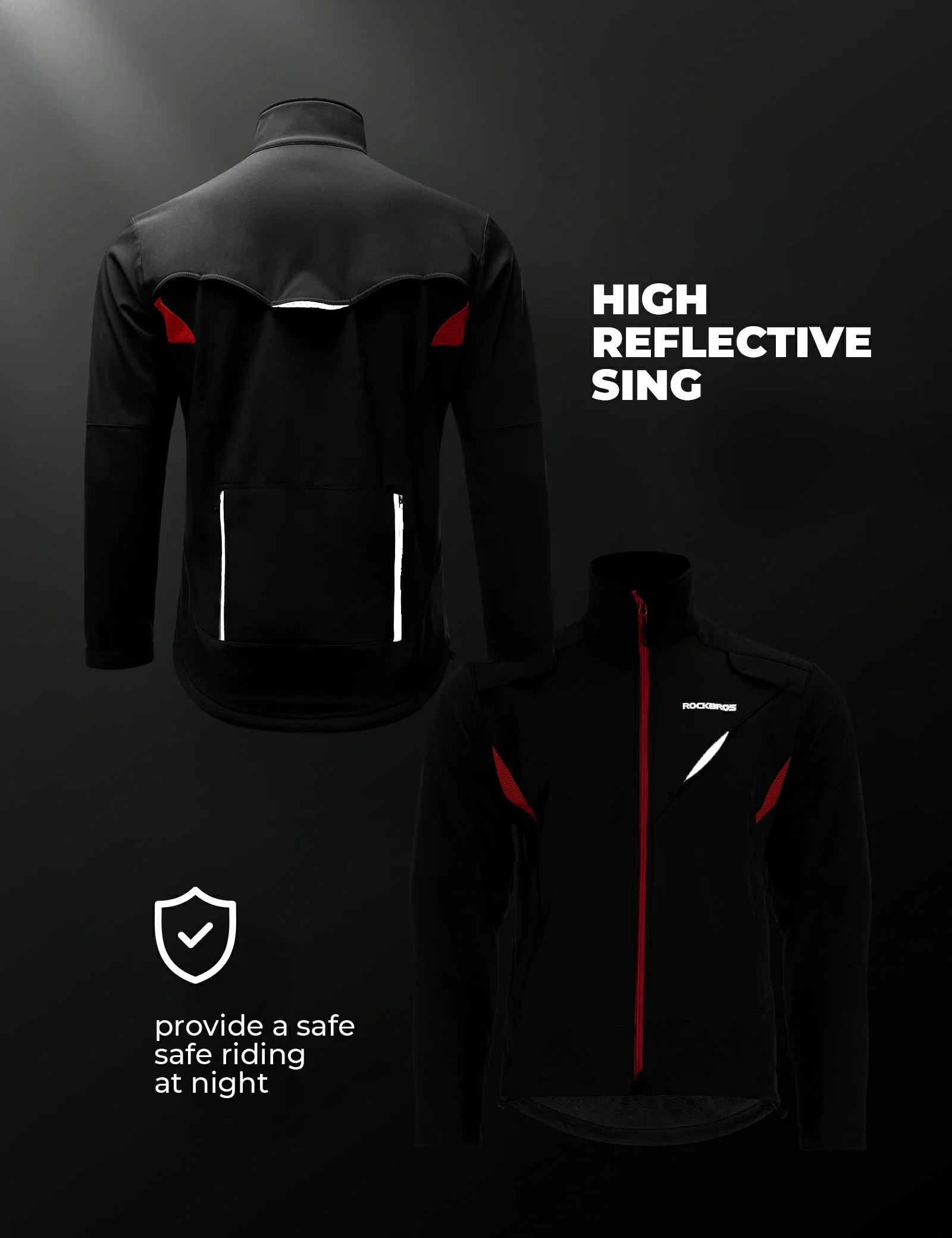 ROCKBROS Winter Jacke / Hose Herren Windschutz Radsportanzug - Image 5